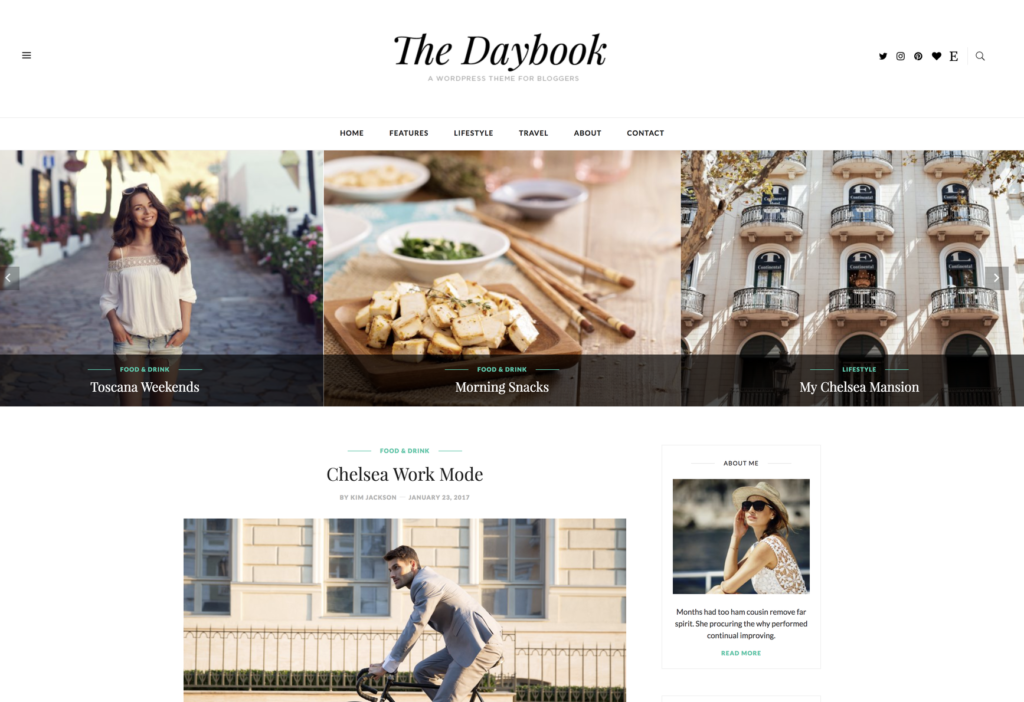 Daybook Theme - Top Minimal WordPress Themes - copyuncorked.com