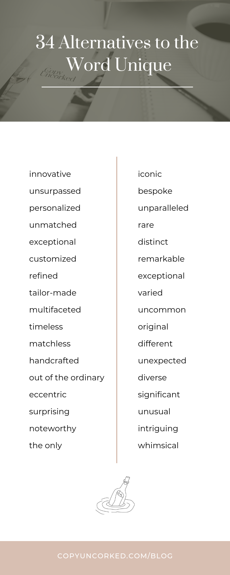 34 Alternatives to the Word Unique - Try these to enliven & straighten your copy! - copyuncorked.com