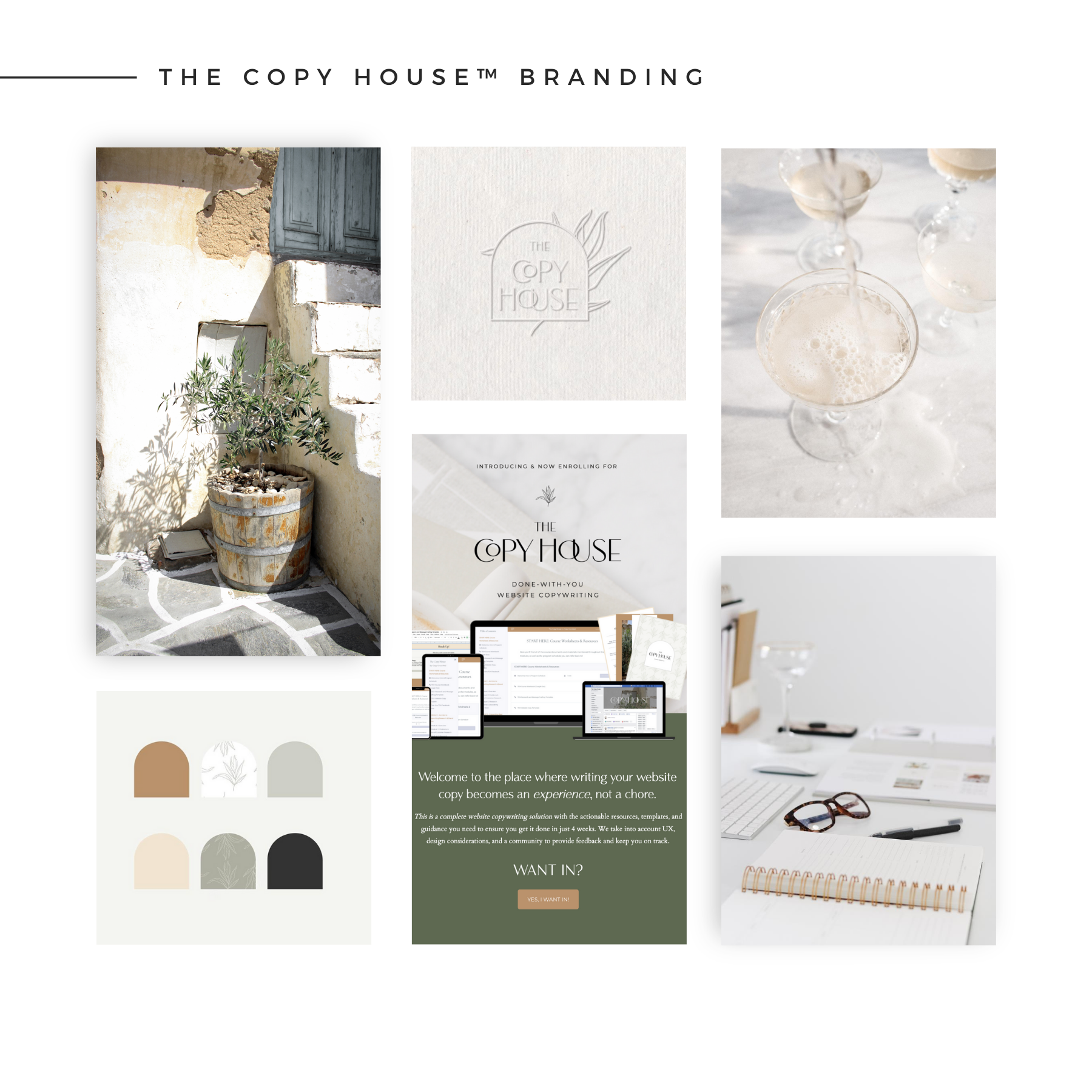 The Copy House Website Copywriting Group Program Branding by Drop Cap Design