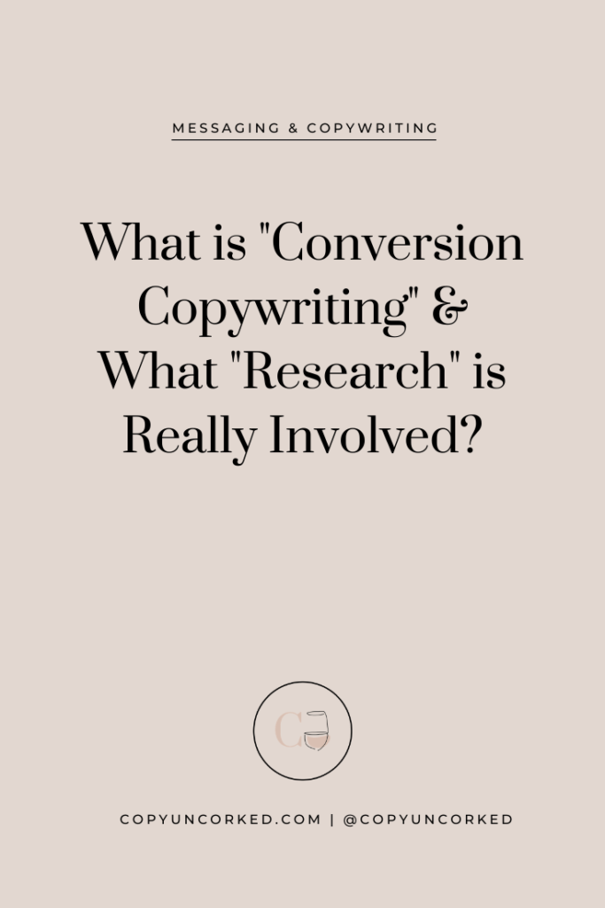 What is "Conversion Copywriting" & What "Research" is Really Involved ...